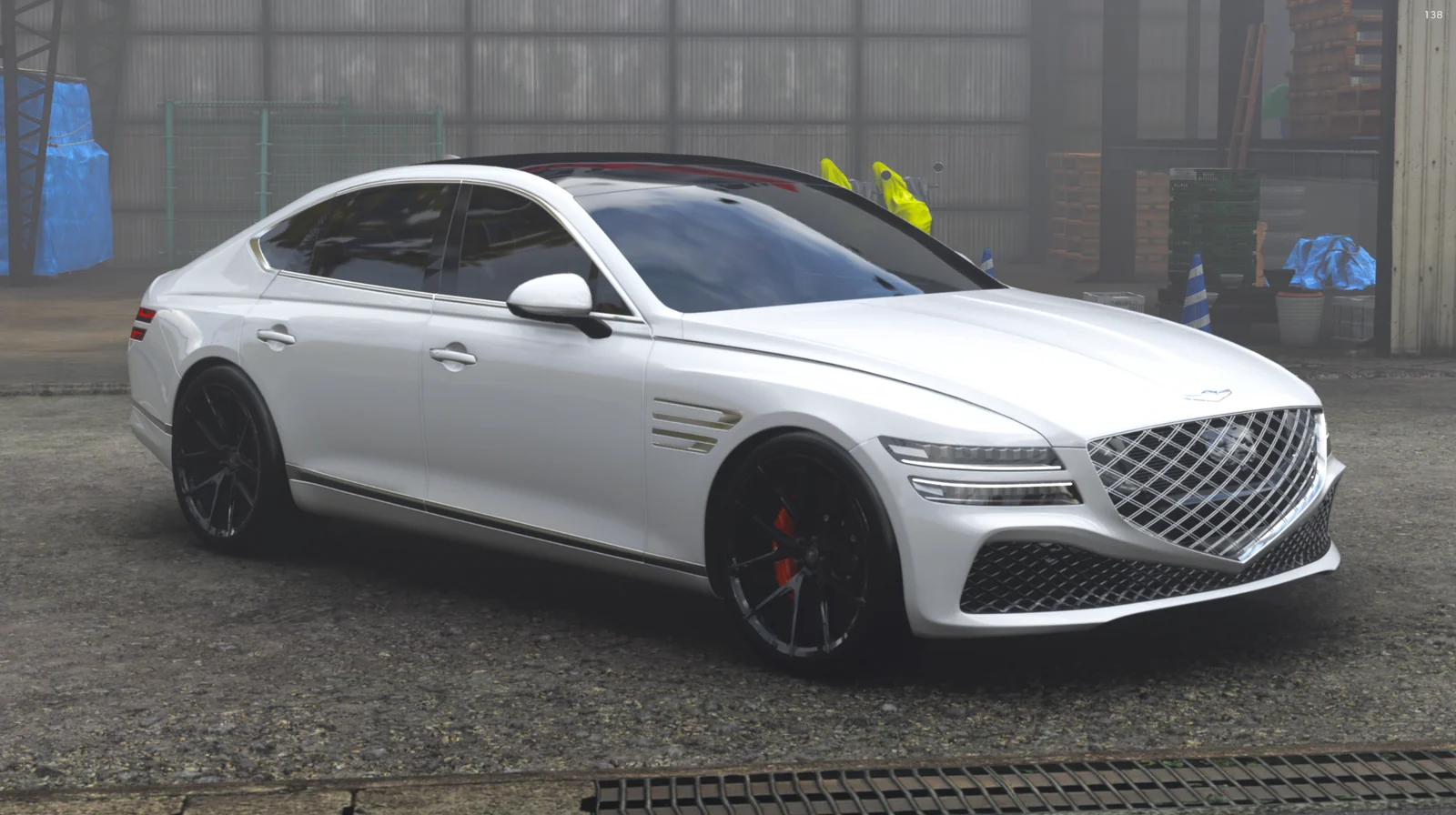 Genesis G80 2025 — front three-quarter view